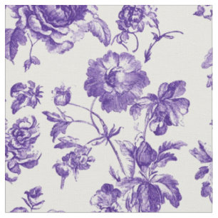 Tela Patrón de Toile Floral Púrpura