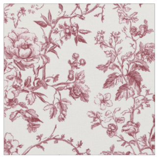 Tela Patrón de Toile Floral Rosa Rosado