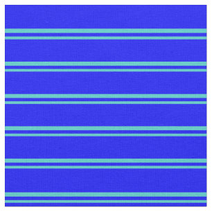 Tela Patrón de tramos/líneas azul y turquesa