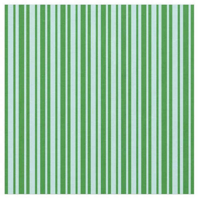 Tela Patrón de tramos/líneas verdes turquesa y forestal (De cerca)