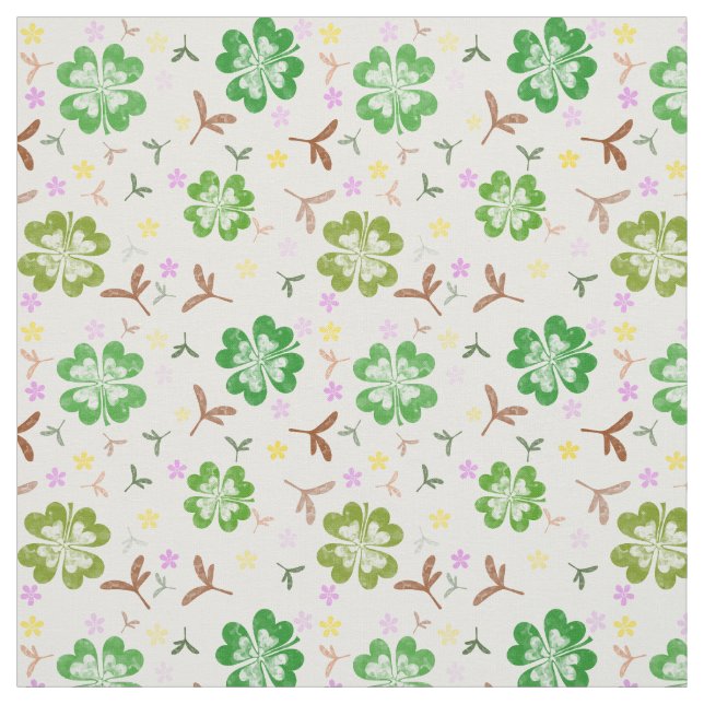 Tela Patrón de trébol de Shamrock (Retal)
