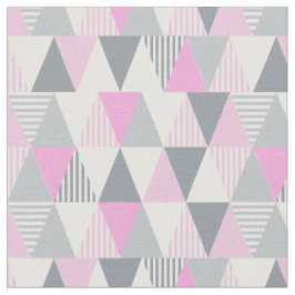 Tela Patrón de triángulo geométrico rosado