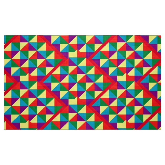 Tela Patrón de triángulos de color ("Cuarto gordo" (fat quarter))