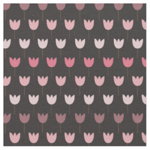 Tela Patrón de tulipanes rosado simple dulce - fondo os