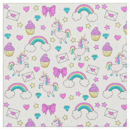 Tela Patrón de unicornio corto