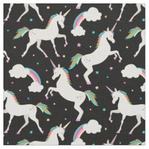 Tela Patrón de unicornio de bonito