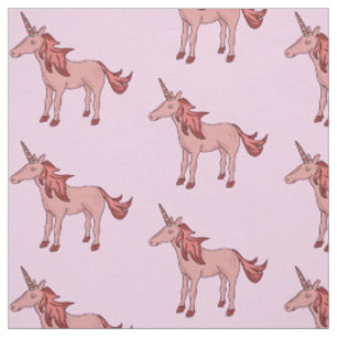 Tela Patrón de Unicornio Rosa Lindo para Niños