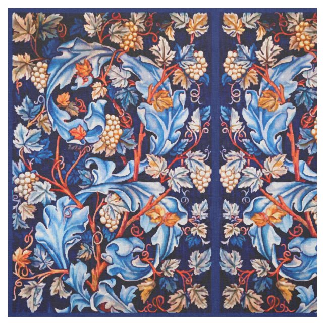 Tela Patrón de uvas azules vírgenes William Morris (Retal)