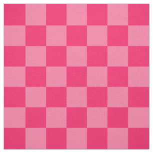 Tela Patrón de verificador rosa ligero y caliente Texti