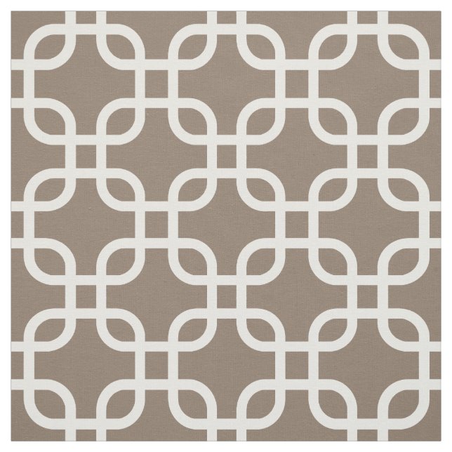 Tela Patrón de vínculos geométricos de Taupe (Retal)