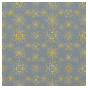 Tela Patrón de vintage de las estrellas solares celeste