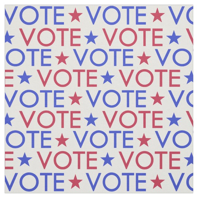 Tela Patrón de voto de Estrella Azul Blanca Roja (Retal)