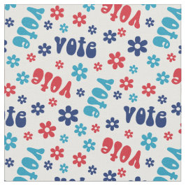 Tela Patrón de voto groovy blanco