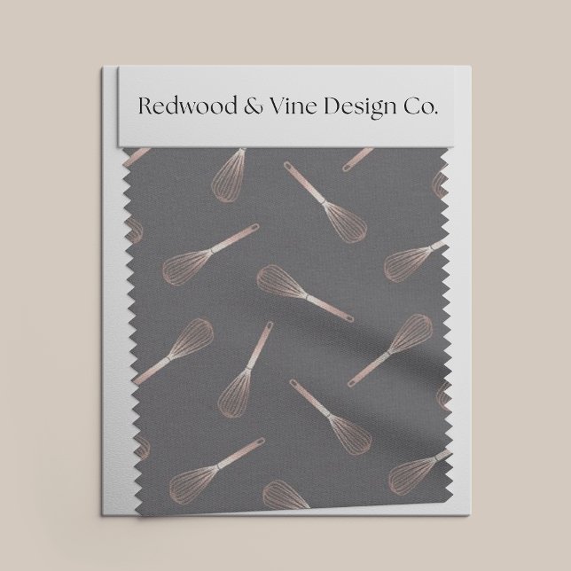 Tela Patrón de Whisk Faux Rosa Gold & Grey Kitchen (Subido por el creador)