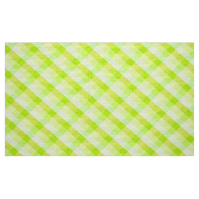 Tela Patrón de yeso amarillo y verde ("Cuarto gordo" (fat quarter))
