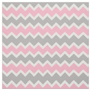 Tela Patrón de zigzag de Chevron gris rosa