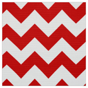 Tela Patrón de zigzag de Chevron rojo y blanco