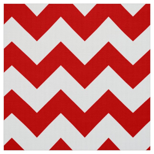 Tela Patrón de zigzag de Chevron rojo y blanco (Retal)