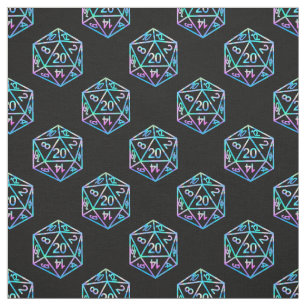 Tela Patrón del holograma D20   PnP Tabletop Gamer Dice