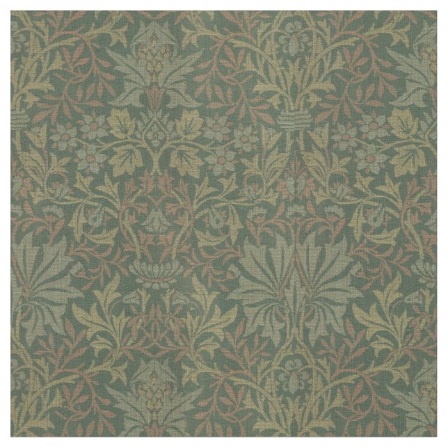 Tela Patrón del jardín de flores William Morris (De cerca)