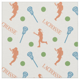 Tela Patrón del jugador de Lacrosse femenino con colore