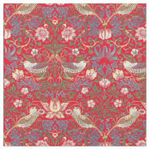 Tela Patrón del ladrón de fresas William Morris Vintage