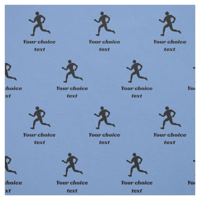 Tela Patrón deportivo de Runner - texto personalizado - (Retal)