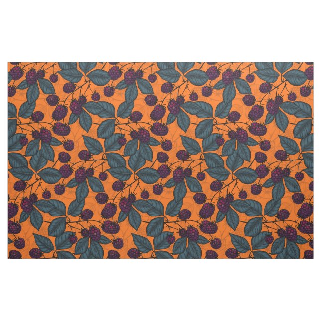 Tela Patrón dibujado a mano en Blackberry ("Cuarto gordo" (fat quarter))