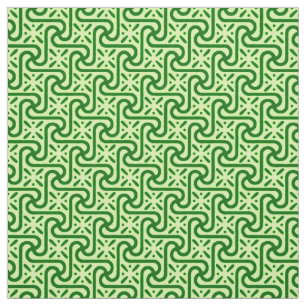 Tela Patrón egipcio de azulejos, verde esmeralda y lima