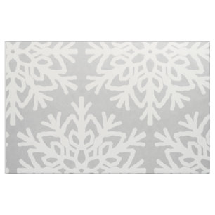 Tela Patrón elegante de copos de nieve