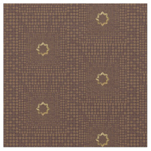 Tela Patrón elegante de mosaico geométrico marrón