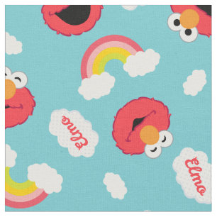 Tela Patrón Elmo y Rainbows