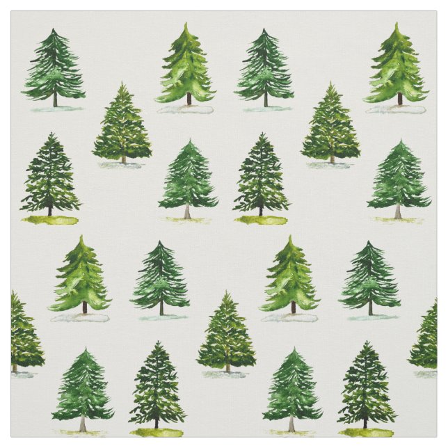 Tela Patrón Escandinavo de Árbol de Navidad Forestal (Retal)