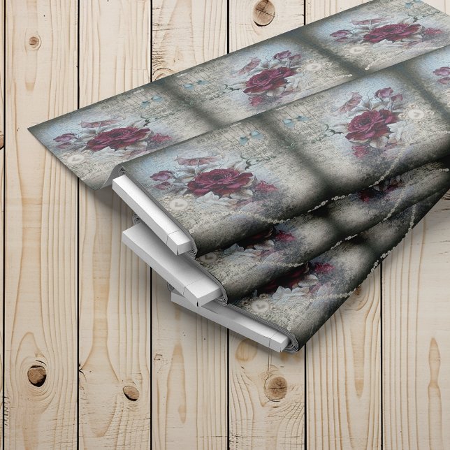 Tela Patrón espejo de la época del Rosa victoriano (Subido por el creador)