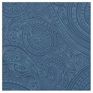 Tela Patrón espiral azul