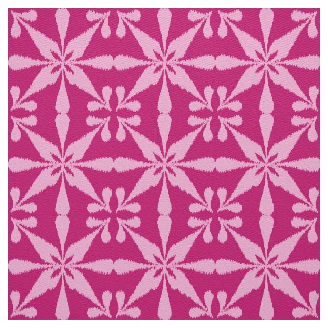 Tela Patrón Estrella Ikat - Rosa Fuchsia (Retal)