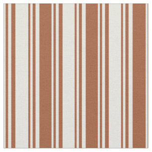 Tela Patrón estriado/lineal beige y siena