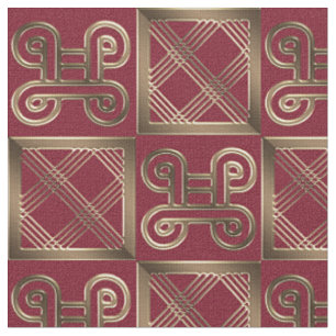 Tela Patrón étnico africano con símbolos adinkra