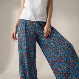 Tela Patrón étnico tribal africano azul rojo amarillo