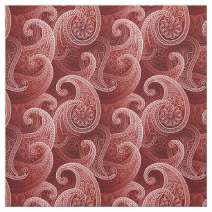 Tela Patrón exótico de Red Paisley