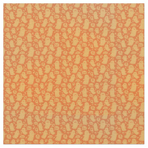 Tela Patrón fantasma de Naranja corto