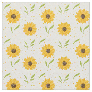 Tela Patrón feliz de girasol