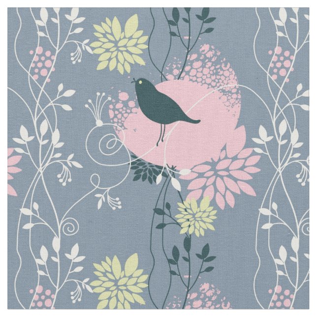 Tela Patrón floral 7 (De cerca)