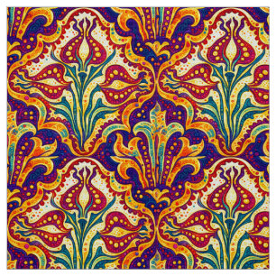 Tela Patrón floral art nouveau retro de Walter Crane