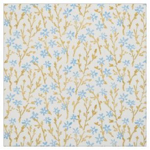 Tela Patrón floral boho retro. Sakura japonesa.