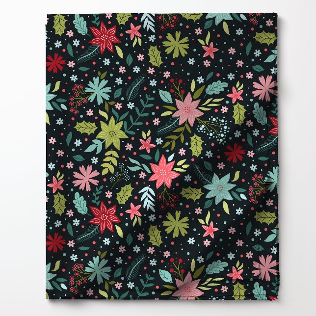 Tela Patrón Floral Botánico de Navidad (Subido por el creador)