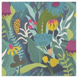 Tela Patrón floral brillante tropical