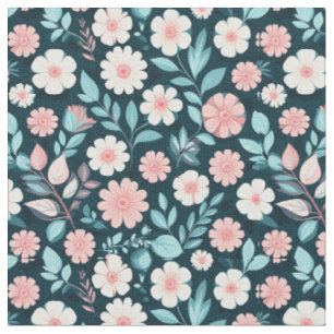 Tela Patrón Floral Con Flores Pastel