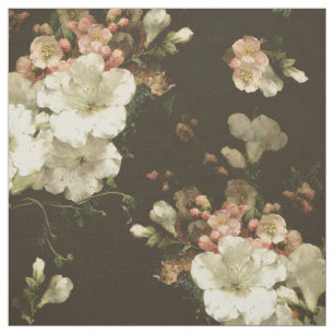 Tela Patrón floral crema vintage