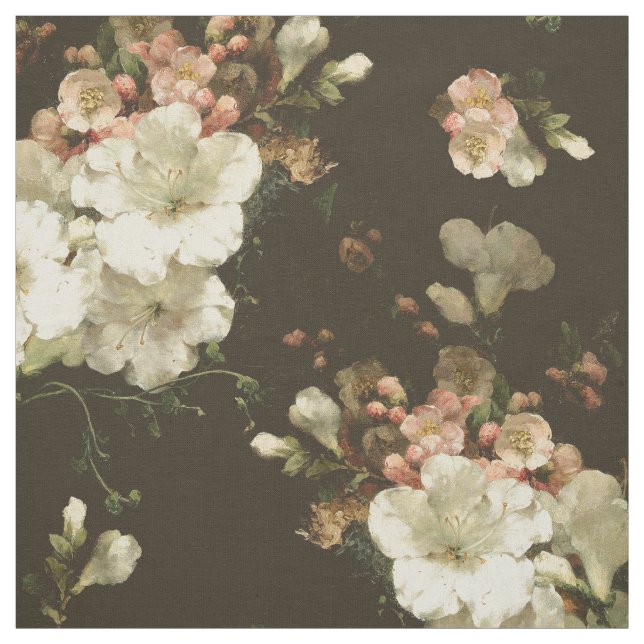 Tela Patrón floral crema vintage (Retal)